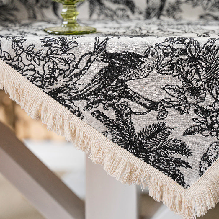 black jungle table cloth