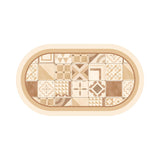brown mexico tile toilet mat
