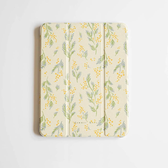 yellow mimosa iPad case