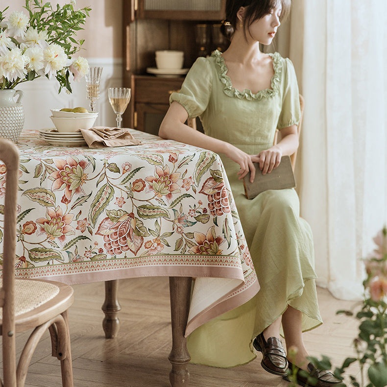 pink like a dream flower table cloth