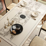 2design black toile de Jouy square table mat