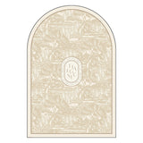 beige elegance logo door mat
