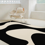4design monotone wave square carpet