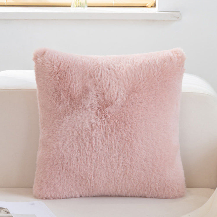 7color simple fur cushion