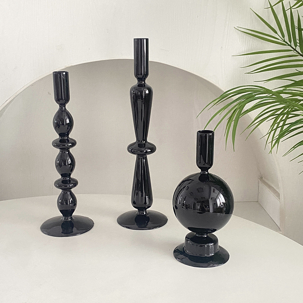 5design black candlestick