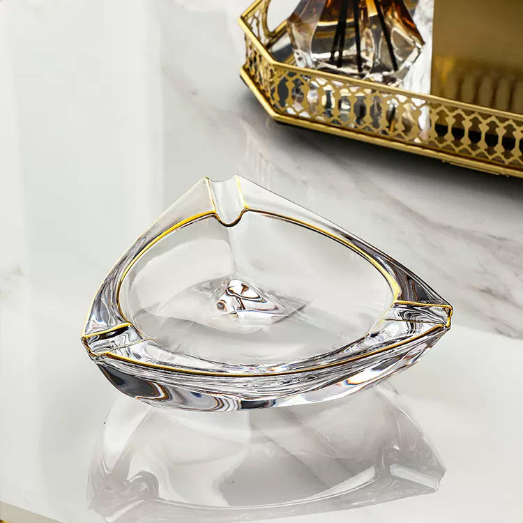 8design clear glass ashtray