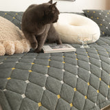 2color quilted cotton sofa cover