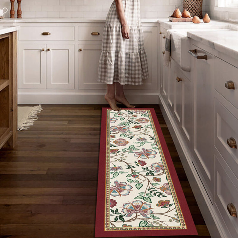 4design retro flower kitchen mat