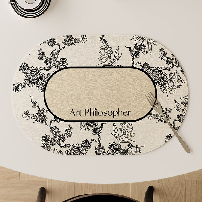 art philosopher logo place mat