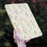 yellow mimosa iPad case