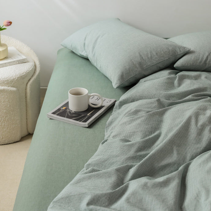 8color pale stripe bedlinen set
