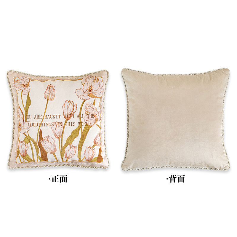 pink tuilp everthing 2design cushion