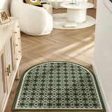 green retro forest door mat