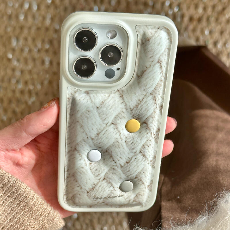 sweater print button iPhone case