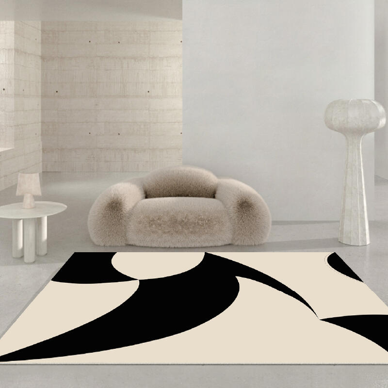 4design monotone wave square carpet