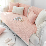 5color pastel velvet sofa cover
