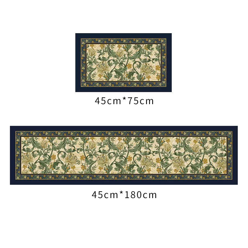 4design retro flower kitchen mat
