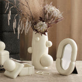 2color oval ceramic mirror