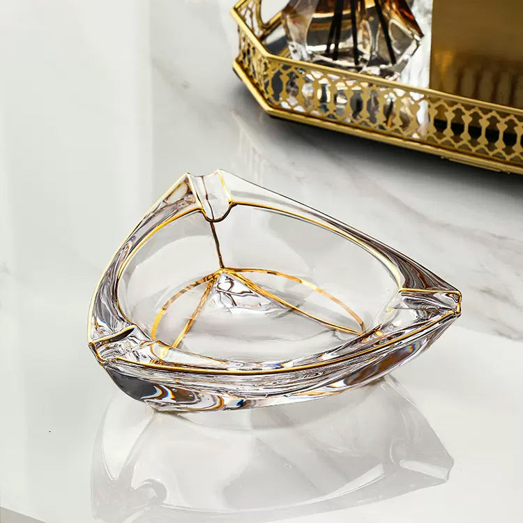 8design clear glass ashtray