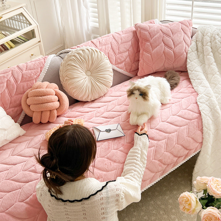 4color cable pattern sofa cover