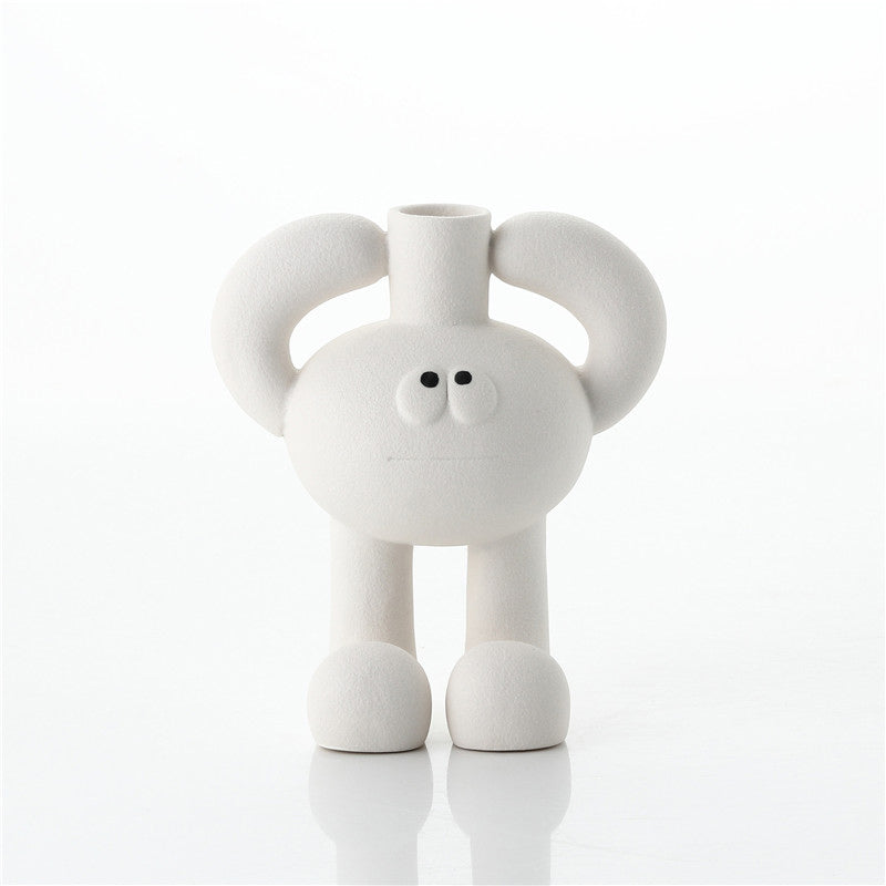 white big foot vase