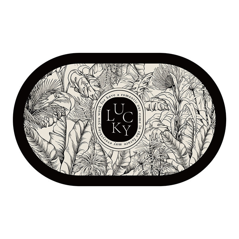 lucky logo luxury toilet mat