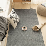 3color fan shape floor mat