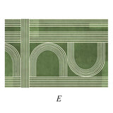 8design blue & green square carpet