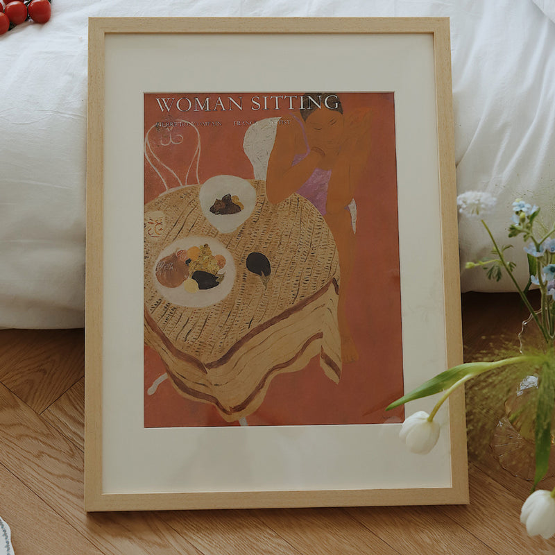 3design girl modern poster & frame SET