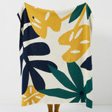 2color flower knit blanket