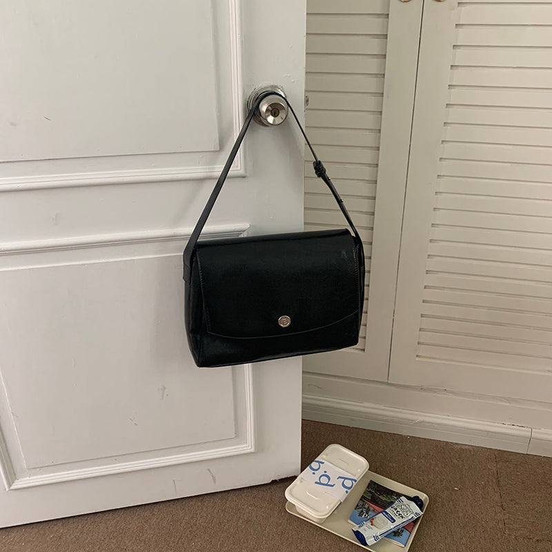 3color vintage deep leather bag