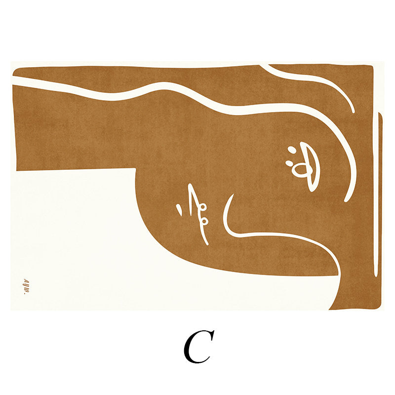 4design modern art square carpet