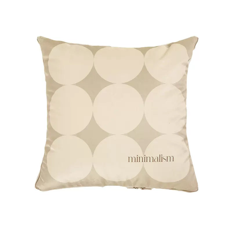 brown circle minimalism 2way quilt cushion
