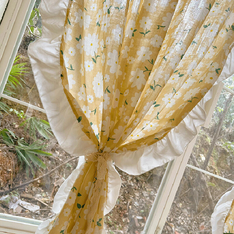 flower see through frill curtain