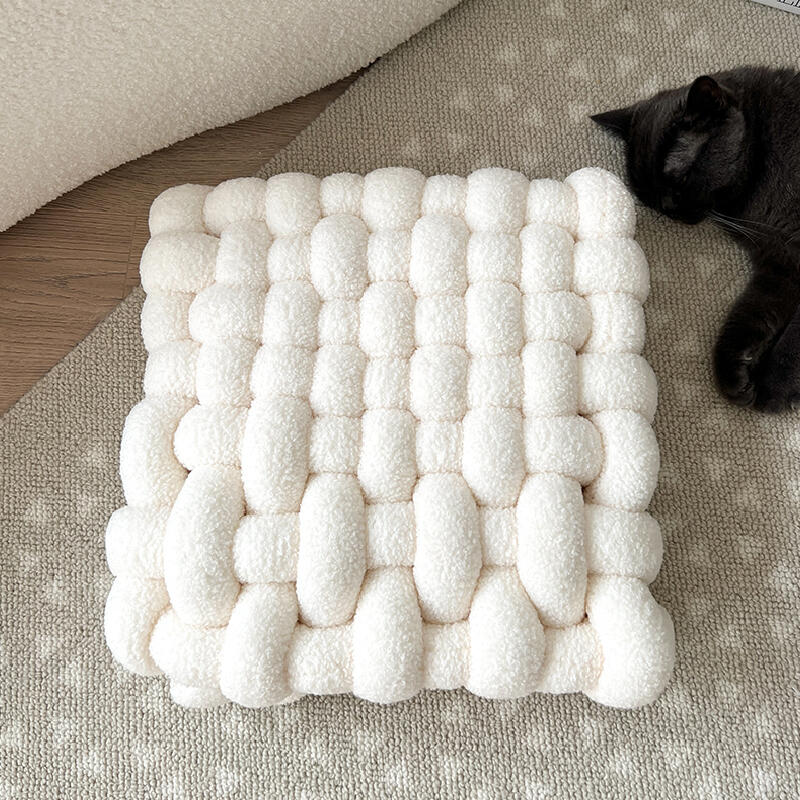 7color fluffy twist square cushion