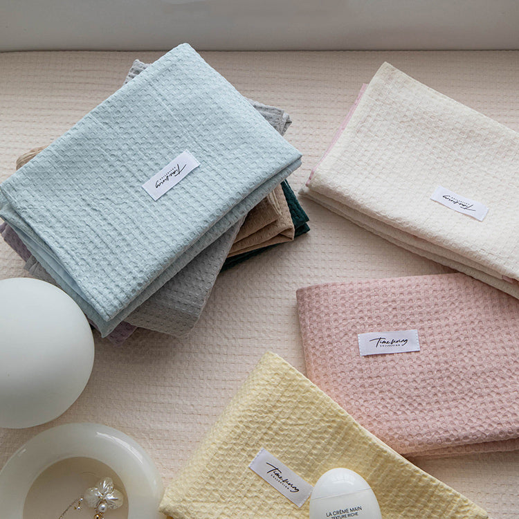 8color waffle soft cotton pillow sheets