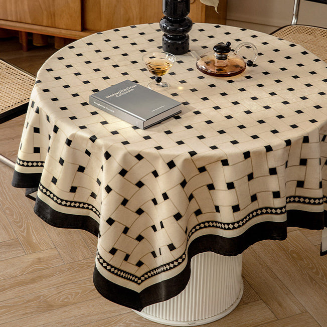 2design brown retro table cloth
