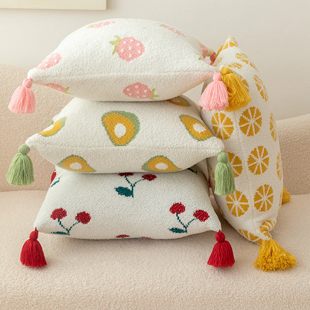 4design fruit knit cushion