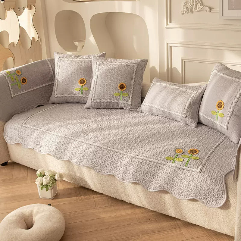 6color sunflower patch sofa cover