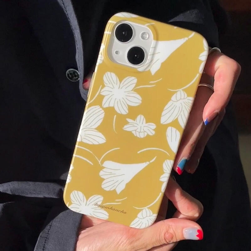 yellow simple flower iPhone case