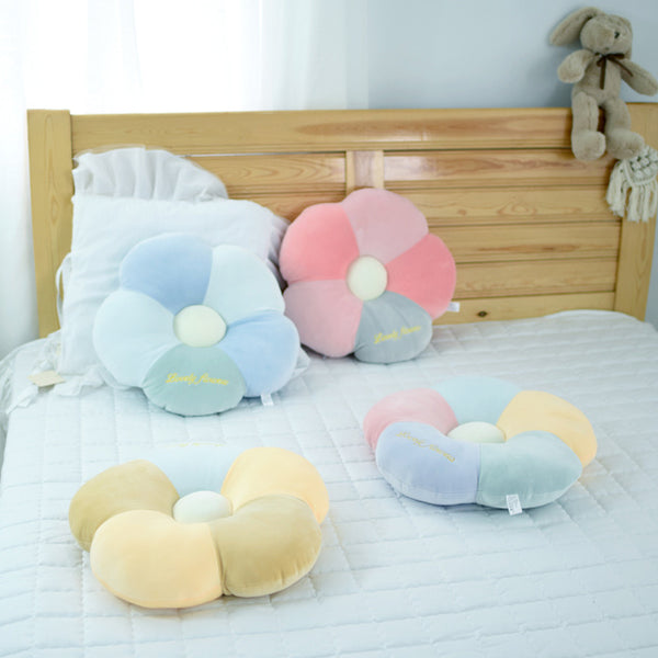4color pastel flower cushion