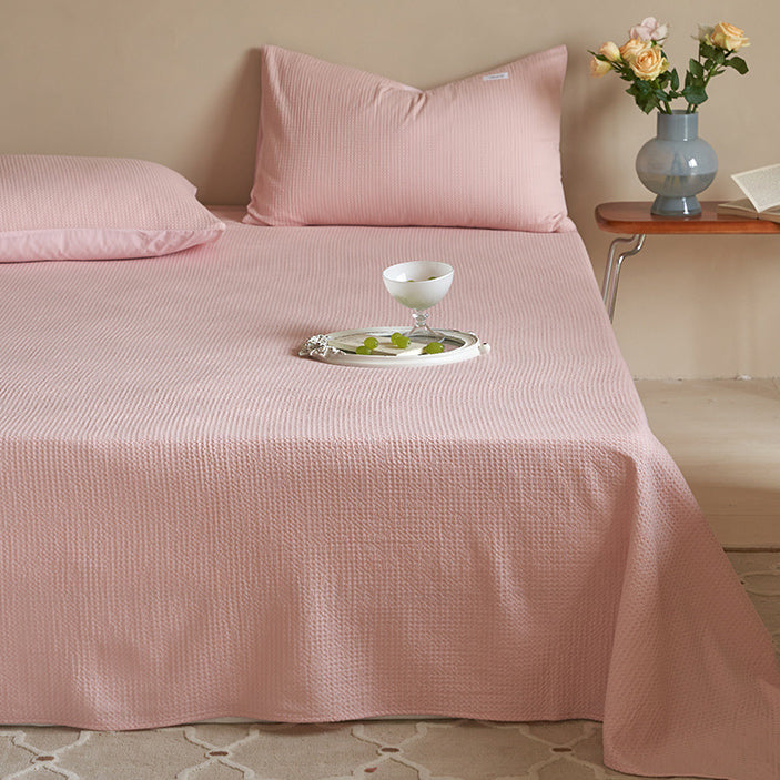 8color waffle cotton mattress sheets