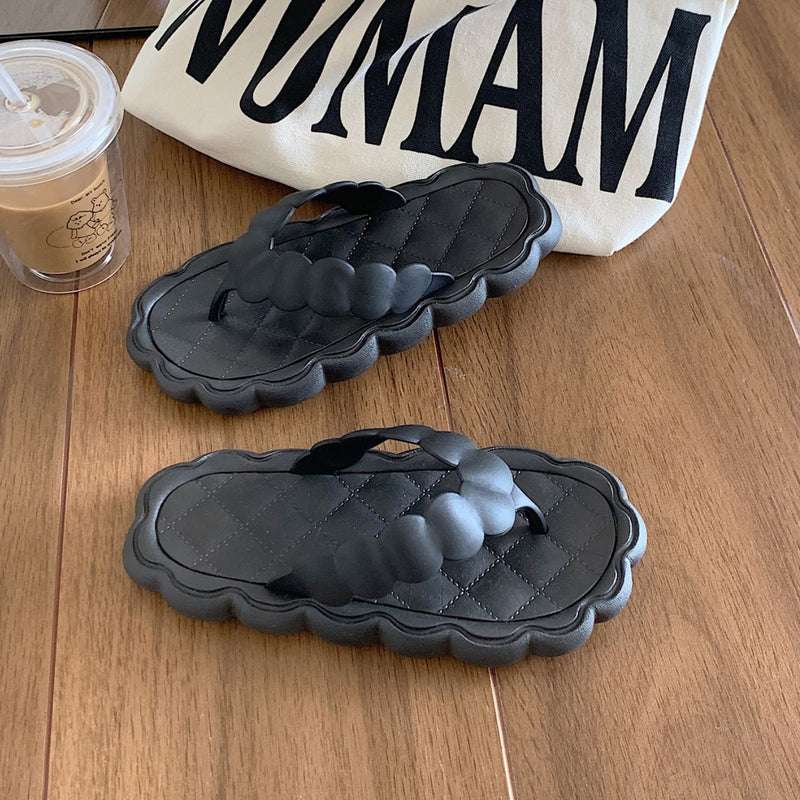 3color scallop rubber roomshoes
