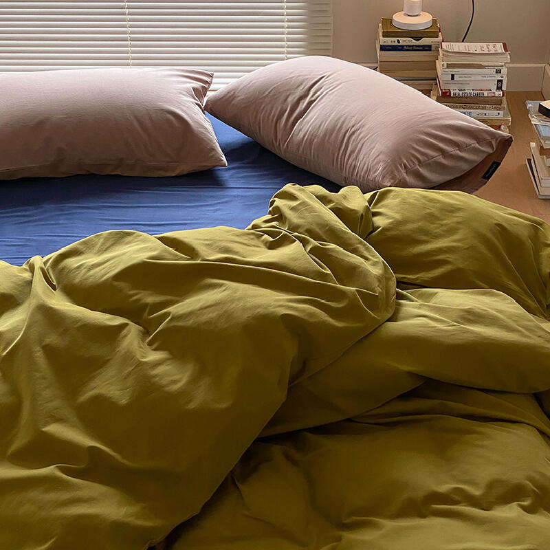 3color simple cotton bedlinen set