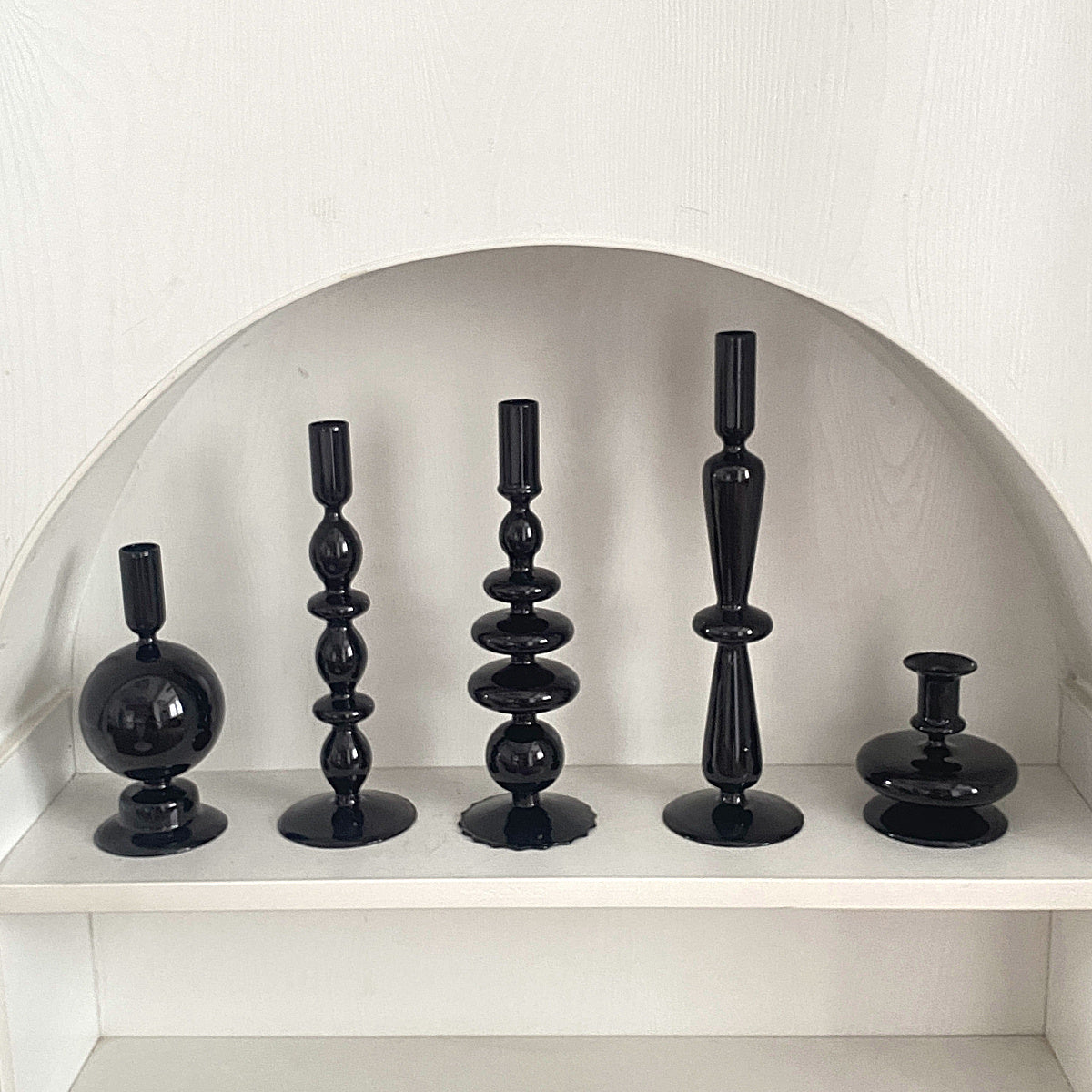 5design black candlestick