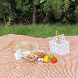 natural gingham check picnic cloth