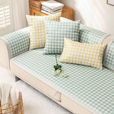 6color pail gingham check sofa cover