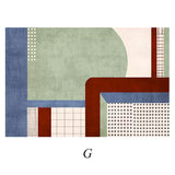 8design blue & green square carpet