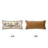 3size black toile de Jouy cushion