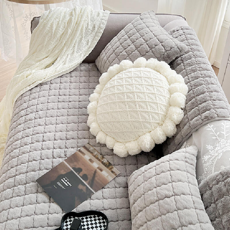 3color fluffy waffle sofacover